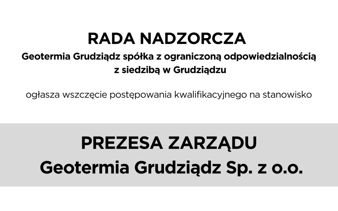 KONKURS NA STANOWISKO PREZESA